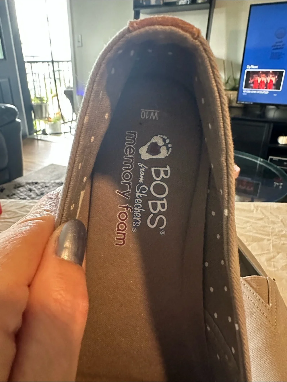 Bobs Memory Khaki Espadrille Slip-On Women's Casual Shoe 10W Worn Once Like New